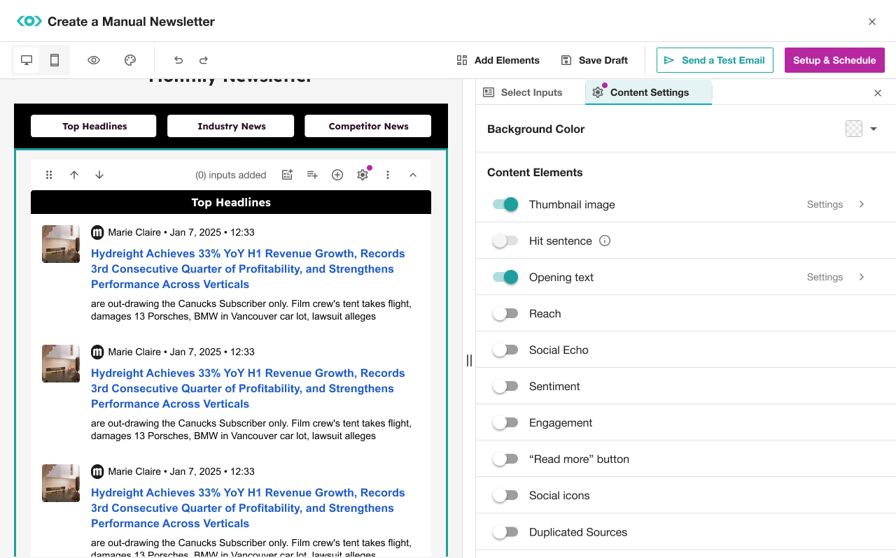 Before: Content Settings